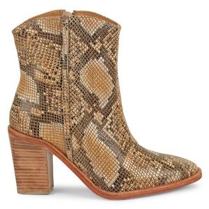 Free People snake embossed leather booties